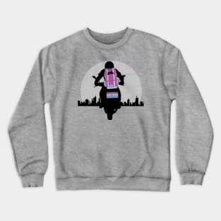 Cat mom motorcycle cat life Crewneck Sweatshirt